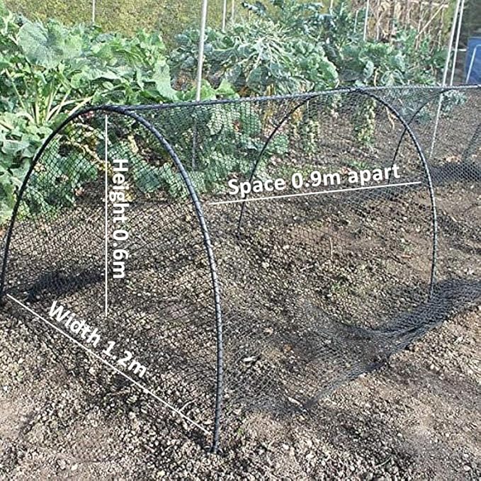 Flexible Black Garden Cloche Hoops 90cm Join Together To Make Your