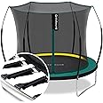 SkyBound 14 FT 12 FT 10FT 8FT 6FT Springless Trampoline for Kids and Adults - Recreational Trampolines with AntiRust Coating - Bungee Cords Outdoor Trampoline for Kids - No-Gap Design Zipper System