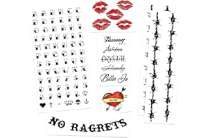 FashionTats White Trash Party We're The Millers Temporary Tattoos | Halloween Costume Tattoo Kit | Skin-Safe | MADE IN USA | Removable