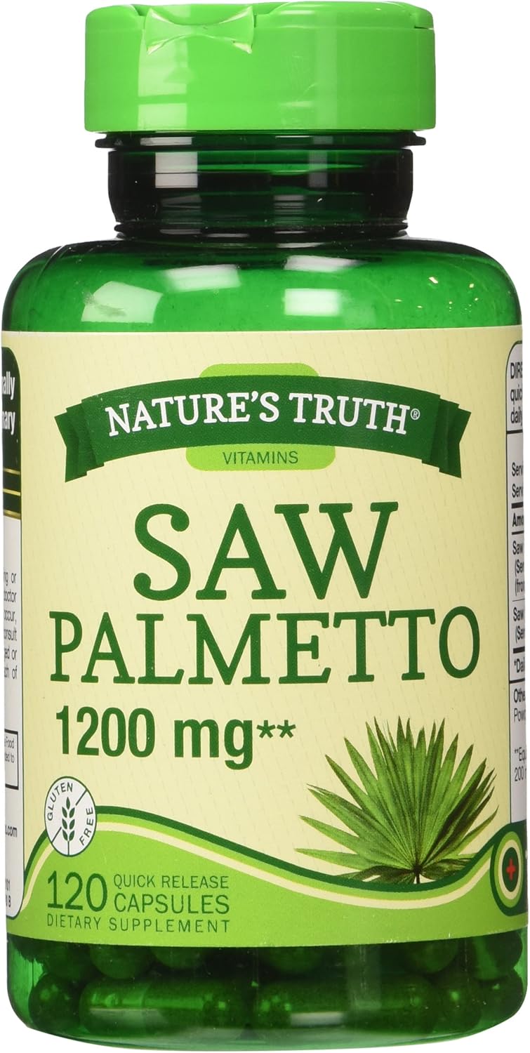 Nature's Truth Saw Palmetto 1200 mg Capsules, 120 Count
