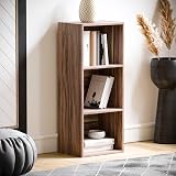 Vida Designs Oxford 3 Tier Cube Bookcase Walnut Wood Shelving Unit view 6