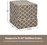 MidWest Homes for Pets Large Dog Crate Cover with Teflon Protector Brown Print view 6