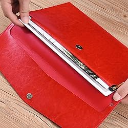 Enyuwlcm PU Leather A4 File Folder Document Holder