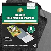 MyArtscape Graphite Transfer Paper 20 x 36 in Black 5 Sheets | 5 large 20 x 36 in reusable, erasable waxed graphite sheets for wood, canvas &amp; ceramic tracing