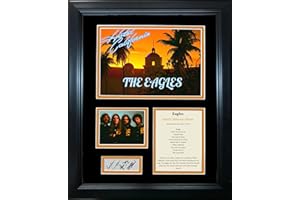 HOFSM.COM HALL OF FAME SPORTS MEMORABILIA Framed Eagles Hotel California Album Facsimile Laser Engraved Signature Auto 11"x14" Music Photo Sig Collage