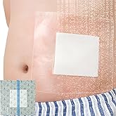 9"x9" Waterproof Shower Cover Incision Bandages for Large Wound with No Glue On The Center Adhesive Transparent Shower Protector Post Surgical Water Barrier Guard Pack of 25