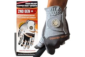 Copper Tech Golf Gloves Men Right Handed Golfer or Left Handed Golfer (2nd Gen) | Copper Compression Joint Support Golf Glove
