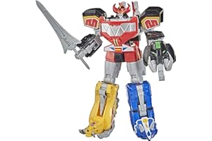 PLAYSKOOL Power Rangers Mighty Morphin Megazord Megapack Includes 5 MMPR Dinozord Action Figure Toys for Boys and Girls Ages 4 and Up Inspired by 90s TV Show (Amazon Exclusive)