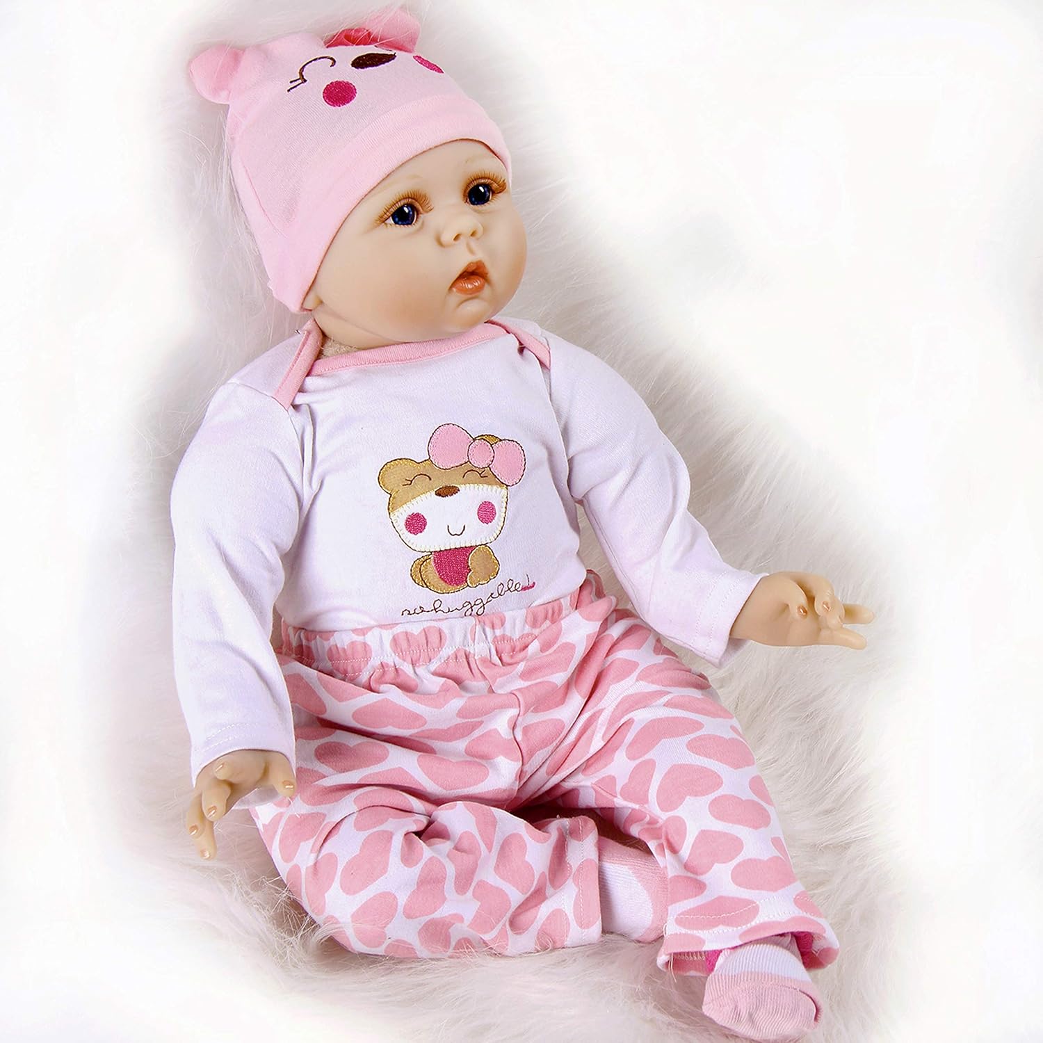 ZIYIUI Reborn Dolls 22inch 55cm Look Real Life Baby Dolls Reborn Babies Soft Silicone Vinyl Handmade Reborn Baby Dolls - Image 4