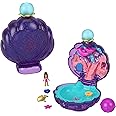 Polly Pocket Dolls & Accessories, Underwater Lagoon Shell Compact with Micro Doll & Ocean Pet, Travel Toy with Water Play,