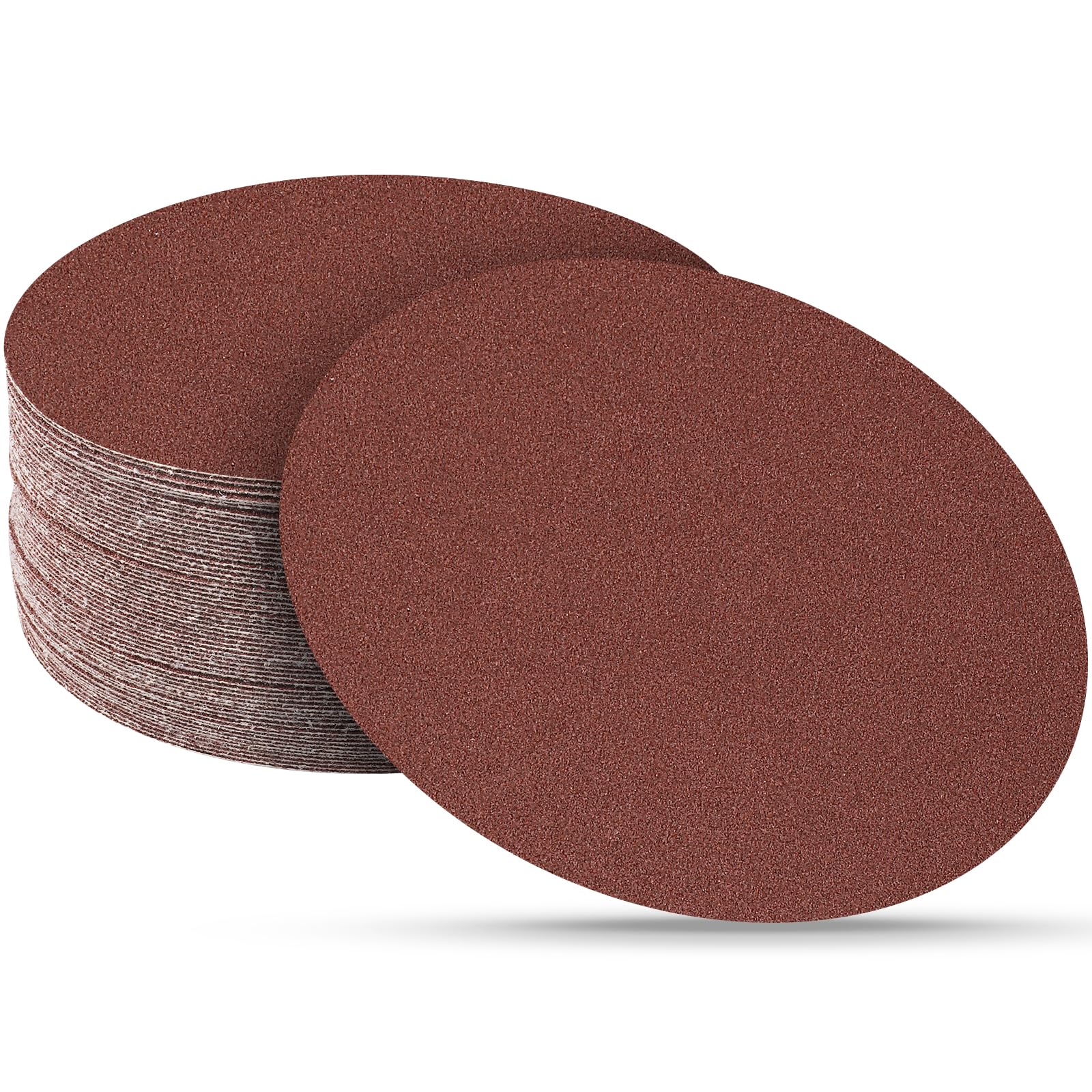 Sruhrak 30 Pcs 180mm Sanding Discs 120 Grit, 7 In Round Sandpaper Hook and Loop Sanding Pads for Drywall Sander