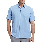 M MAELREG Button Down Shirt Men Moisture Wicking Dry Fit Pique Performence Cool Breathable Mens Summer Shirts Short Sleeve