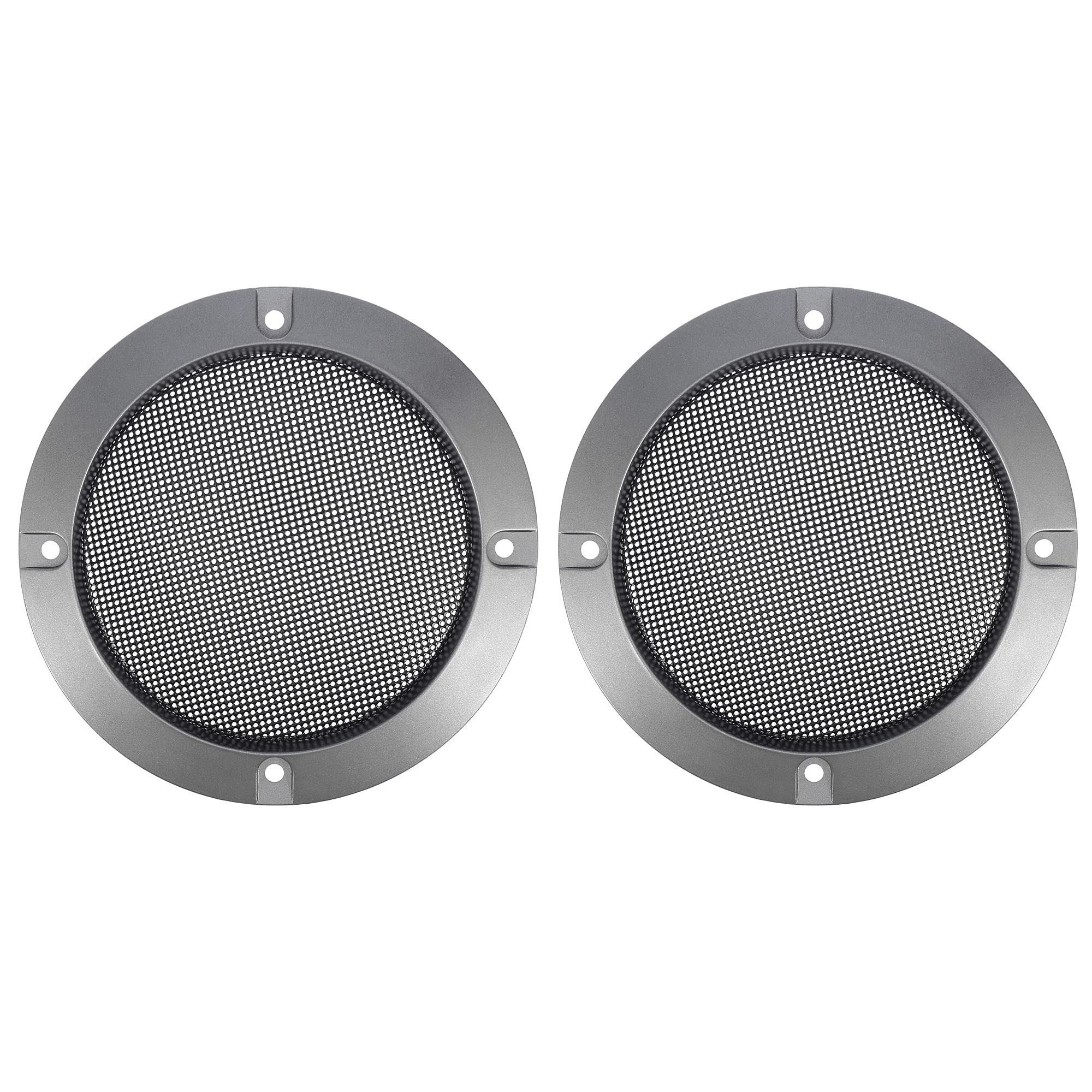 X AUTOHAUX 2pcs 4" Titanium Tone Car Audio Speaker Cover Mesh Subwoofer Grill