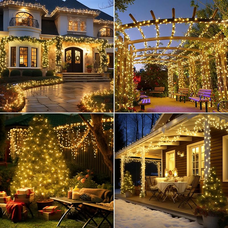3 Pacchi Luci Solari Esterno, 12M 120 LED Luci Solari da Giardino