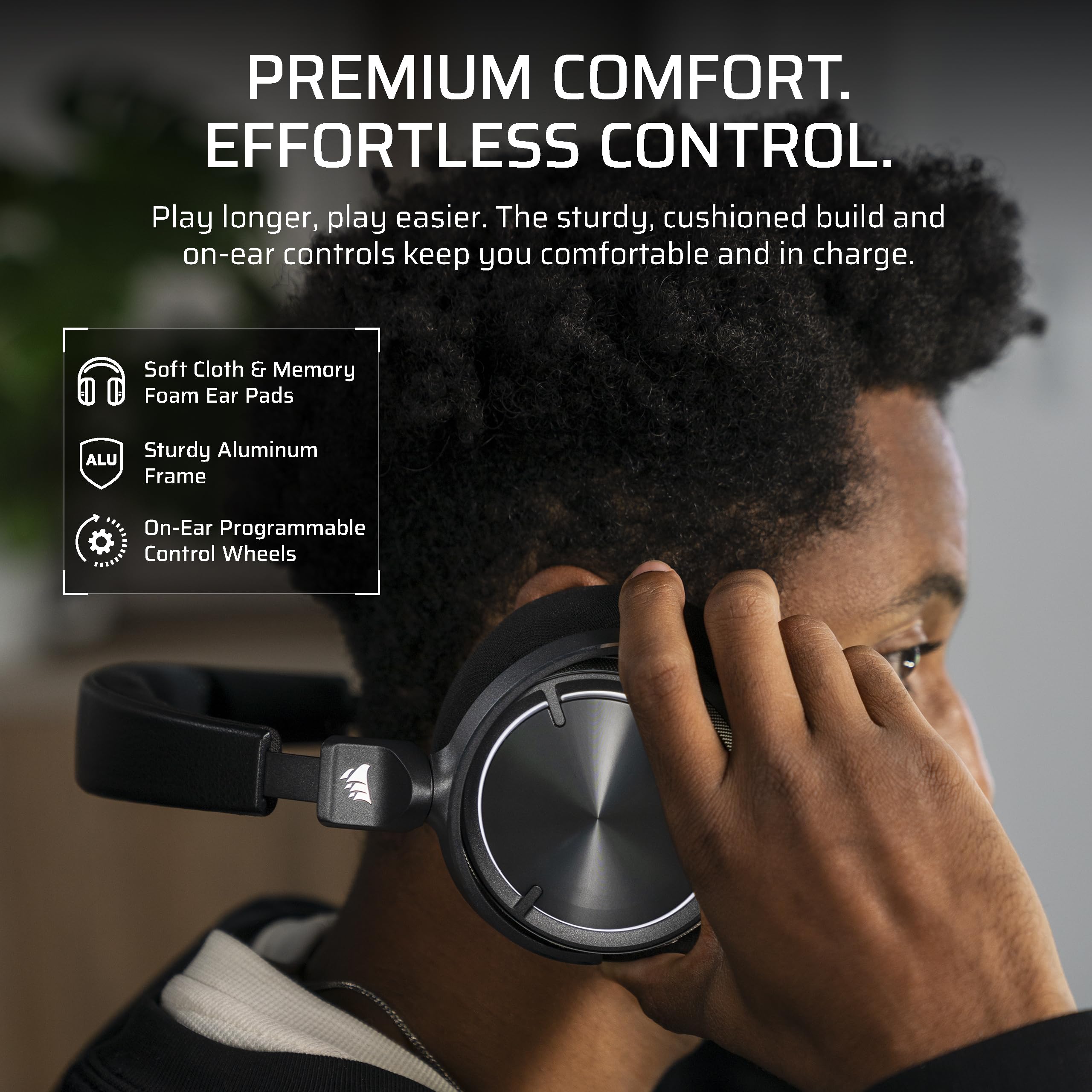 Corsair Virtuoso MAX Wireless Gaming Headset – Dolby Atmos, Active Noise Cancelling, Sonarworks SoundID, Simultaneous 2.4GHz Wireless & Bluetooth, 50mm Graphene Drivers, PC, Mac, PS5/PS4 – Carbon