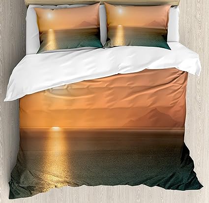 Amazon Com Burnt Orange Queen Duvet Cover Sets 4 Piece Bedding