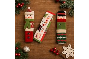 Zonlianxin 3 Piece Warm Christmas Snowman Handle Cover for Microwave Oven Refrigerator Dishwasher Cabinet Kitchen Appliance Decoration (Gloves-B)