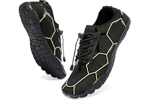 Josaywin Men's Water Shoes Barefoot Quick-Dry Sports Shoes Aqua Socks for Swim Diving Surf Pool Aqua Sports Beach Walking Wide Toe Shoes