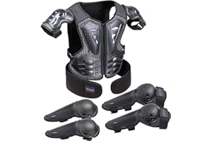 DBAOXIAOMU Kids Dirt Bike Gear,Motorcycle Armor Vest Suit for Motocross ATV MTB,Elbow Knee Back Chest Protection for Skating Ski