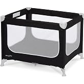 Dream On Me Zodiak Portable Playard, Compact for Travel, Carry Bag, Black | Removable Mattress Pad, Mesh Sides, Quick Fold, 30 Lb Limit - ASTM Tested for Infants &amp; Toddlers, Indoor &amp; Outdoor Use