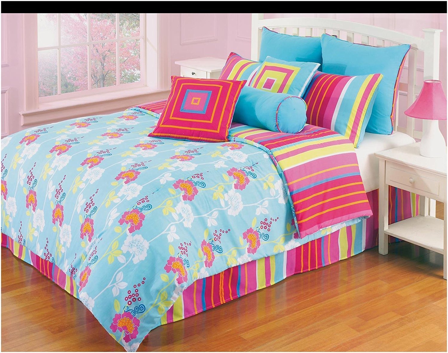 Buy Hallmart Kids 65362 3 Piece Funky Flower Comforter Set Twin