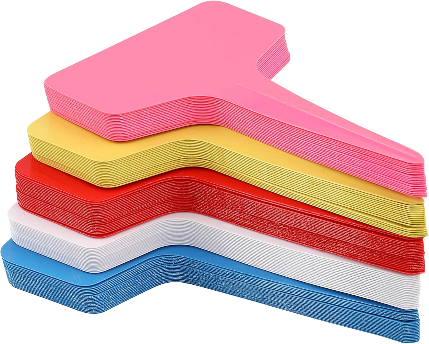 KINGLAKE 100PCS Plastic Plant Labels & Tags Colored Garden Markers for