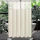 Gibelle Waffle Weave Shower Curtain with Mesh Top