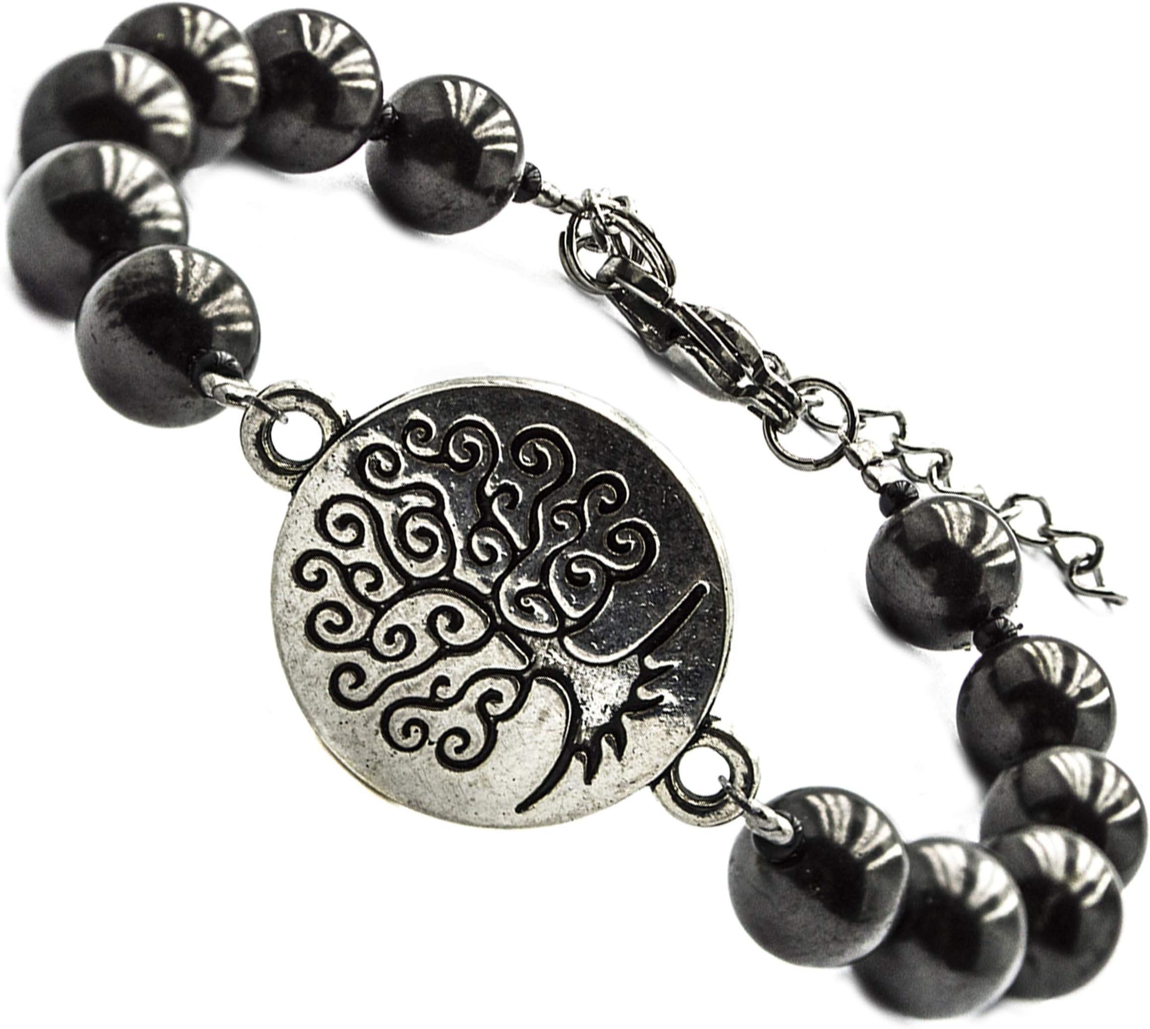 Wallystone Gems Shungite Bracelet Tree of Life