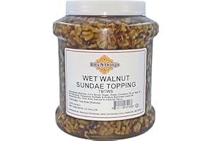 Bits N Things Wet Walnut Dessert Topping | Ice Cream, Sundaes, Pie | Kosher & Made in America | 64 oz.