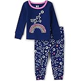 The Children's Place baby-girls And Toddler Long Sleeve Top and Pants Snug Fit 100% Cotton 2 Piece Pajama Set