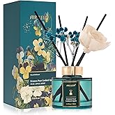Airkeep Flower Reed Diffusers Set, 5.07 oz Pear/Apple/Berry Scented Oil Diffuser with 8 Reed Sticks, Home Fragrance Diffuser Gift Set for Bathroom & Office Decor 150ml