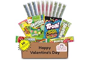 Hangry Kit 'Happy Valentine's Day' Sour Candy Kit - 16-Piece Variety Pack with all Your Favorite Sour Candy Classics in a Themed Gift Box