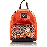 Disney Pixar Cars Lightning McQueen Mini Backpack | 10" PU Leather Backpack Purse for Kids & Adults | Toddler Travel Bag, Small Bookbag for School, Travel, or Everyday Use | Ages 3+