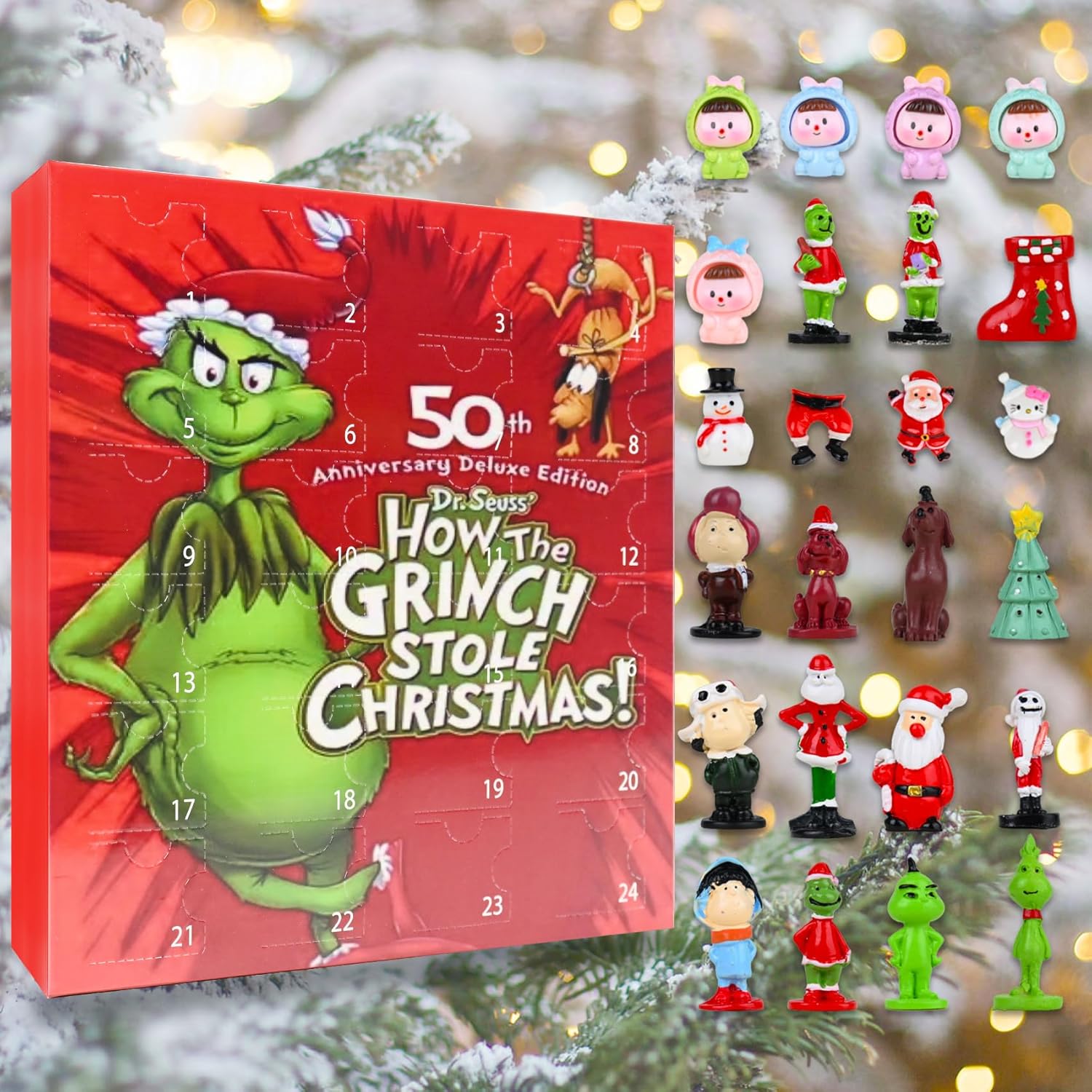 Advent Calendars - 2023 Christmas Advent Calendar - 24 Days of Exciting Countdown for Kids and Adults - Featuring 24PCS of Cartoon Elf Figures Surprise Toys - Christmas Ornaments Vacation Stocking Stuffer Gifts Idea