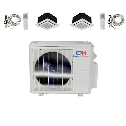Cooper & Hunter Mini Split Air Conditioner Heat Pump Multi 2 Zone 9000 ...