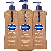 Vaseline Cocoa Radiant Body Lotion for Dry Skin + Cocoa Butter 20.3oz 3ct | Body moisturizer provides 72HR moisture with Ultra-Hydrating Lipids &amp; Pure Cocoa Butter for a healthy glow, Intensive Care