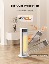 Pelonis 2000W Electric Heater Ceramic Room Fan with 75° Oscillation view 9