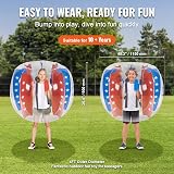 VEVOR Inflatable Bumper Balls 2-Pack 4FT PVC Sumo Zorb Bubble Balls for Kids view 3