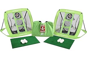 Rukket Sports Pop Up Golf Chipping Net | Choose Standard or Light-Up | Outdoor/Indoor Golfing Target Accessories and Backyard Practice Swing Game | Includes Foam Practice Balls