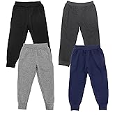 Studio 3 Boy’ Sweatpants – 4 Pack Active Fleece Jogger Pants