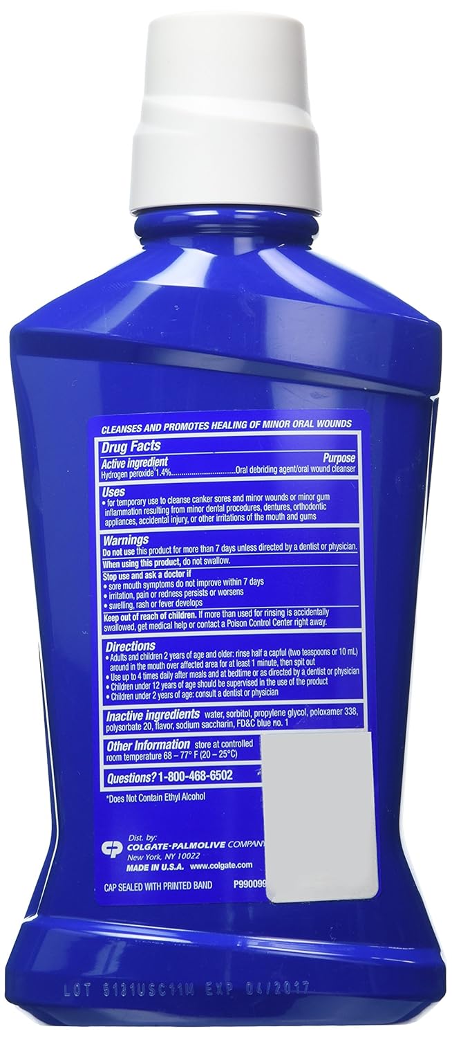 Colgate Peroxyl Antiseptic Oral Cleanser, Refreshing Original - 16 Oz : Grocery & Gourmet Food