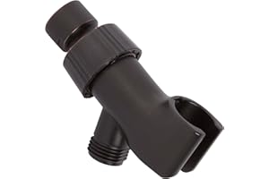AQUA ELEGANTE Shower Arm Bracket - Adjustable Handheld Shower Arm Mount & Holder with Brass Connector - Indoor and Outdoor Modern Bath Spa Fixture - Oil-Rubbed Bronze
