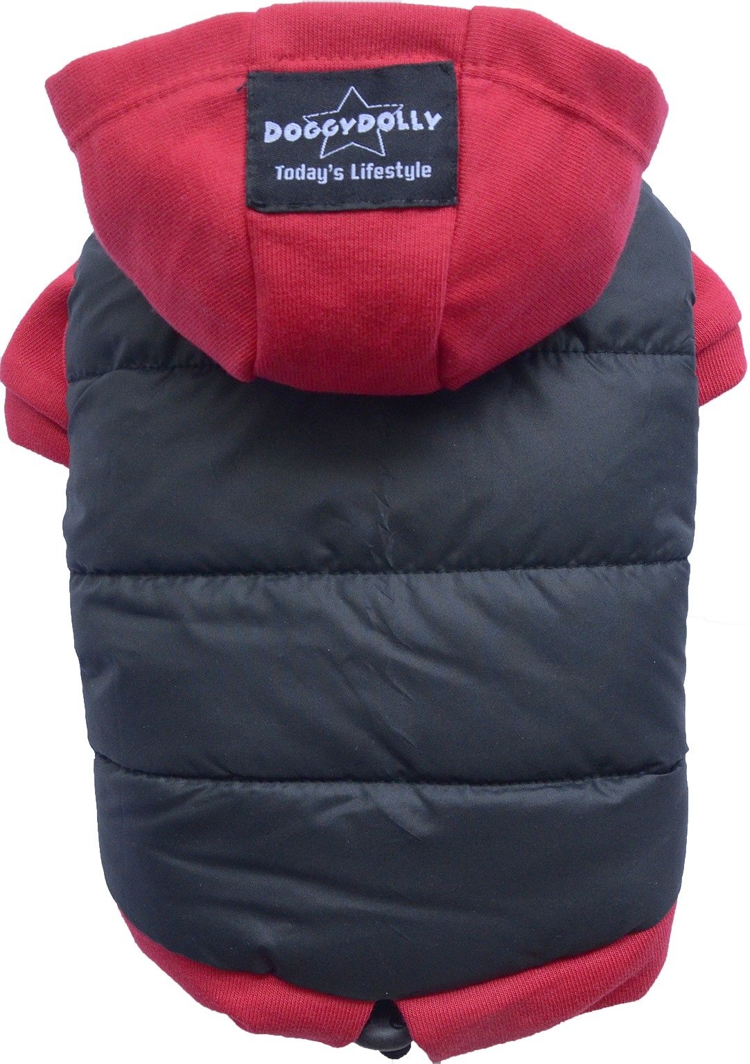 DoggyDolly Authentic Impermeable Hoodie Jacket, XX-Large, Black