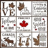 DLY LIFESTYLE Stencils for Wood Signs - Canada Stencils and Templates for Painting on Wood - Reusable Farmhouse Letter Stenci