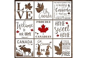 DLY LIFESTYLE Stencils for Wood Signs - Canada Stencils and Templates for Painting on Wood - Reusable Farmhouse Letter Stenci