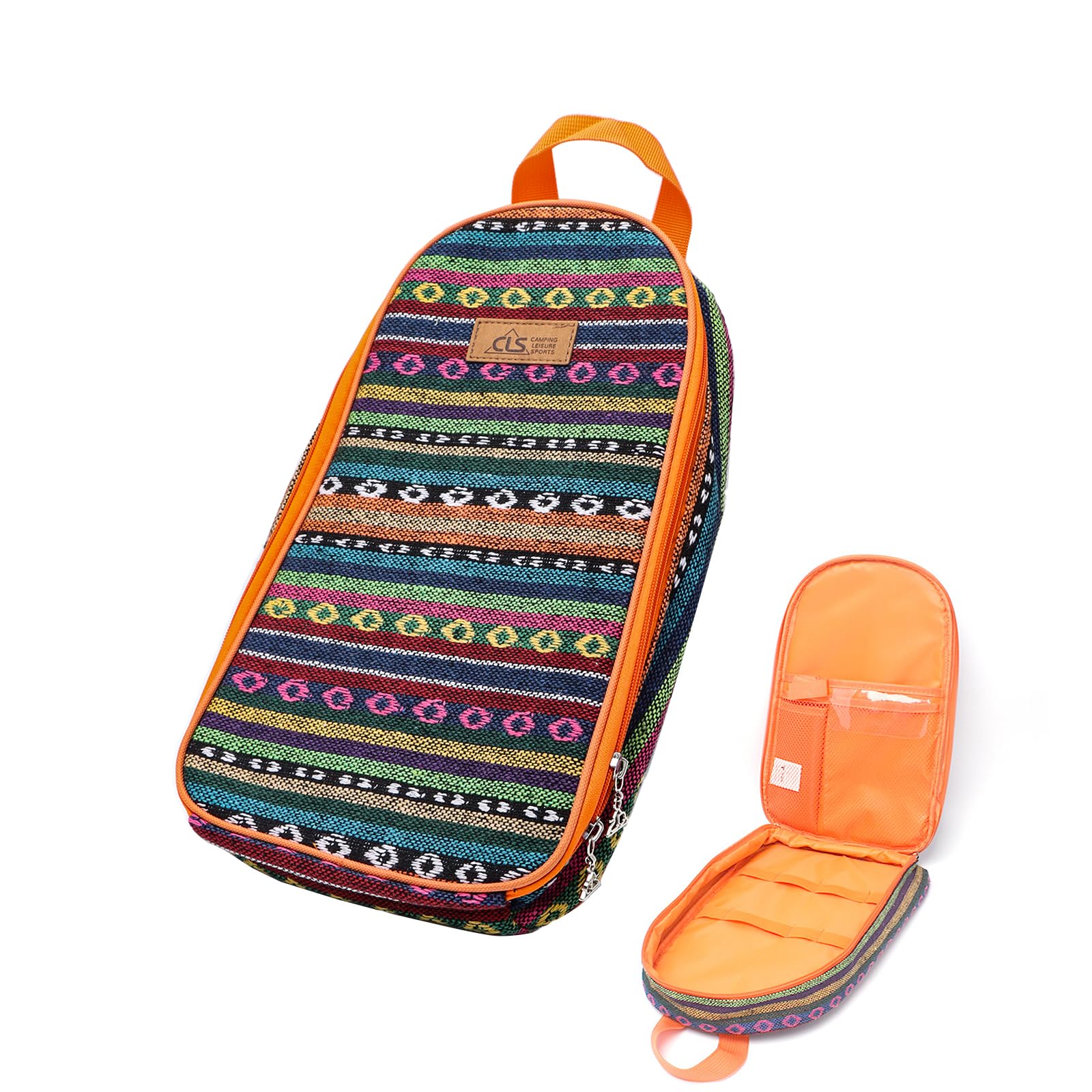 NatSumeBasics Travel Camping Cooking Utensils Organiser Bag Orange Portable Storage Pouch for BBQ Camp Cookware Kitchen Accessories Kit Bag (Only 1pc Orange Bag)