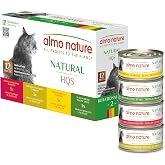 almo nature Wet Cat Food HQS Natural Rotational Diet Fish Selection &amp; Chicken Drumstick - Variety Pack, Grain Free, Additive Free, Highly Digestible, Preservative Free 2.47-oz, 12 Pack