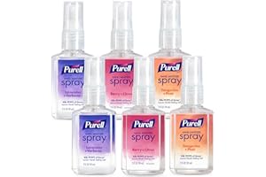 PURELL Hand Sanitizer Spray, Infused with Essential Oils, Scented Variety Pack, 2 fl oz Travel-Size Bottle (Pack of 6) - 2026-04-ECMP