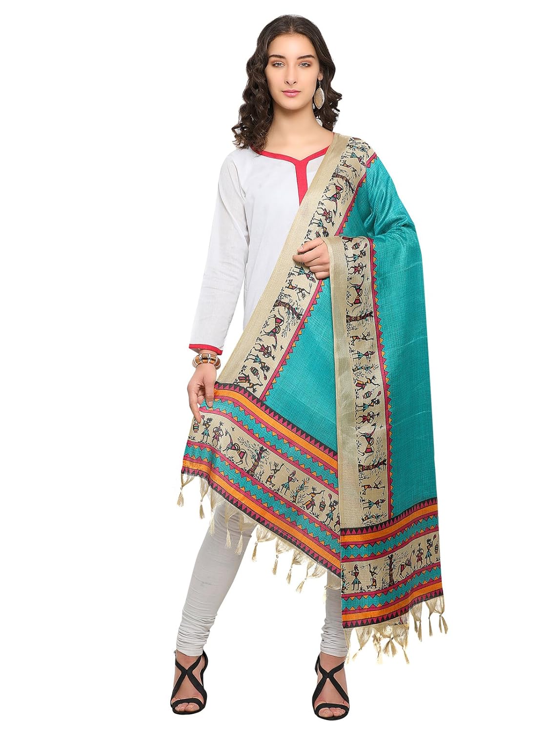 kanchnar women's bhagalpuri silk printed dupatta