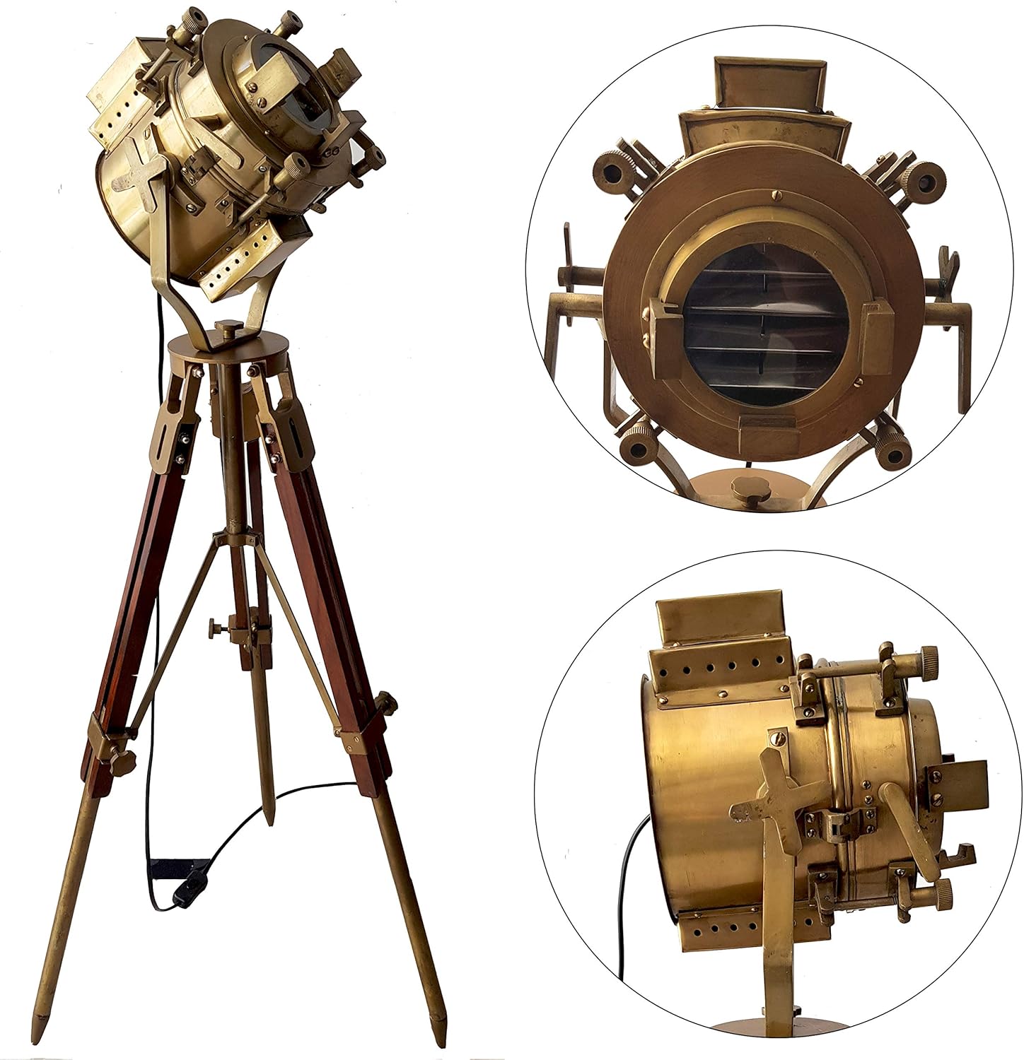 nautical searchlight tripod floor lamp